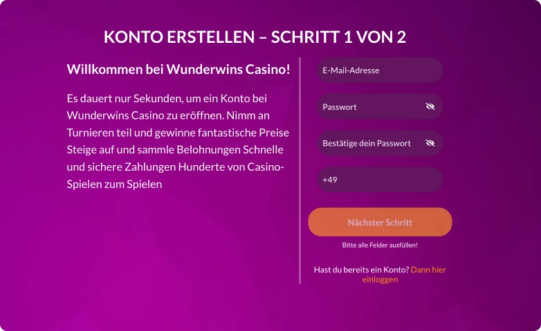 casino wunderwins login